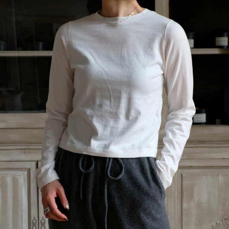 extreme cashmere 26SS lisa cotton cashmere long sleeve tee【全2色】