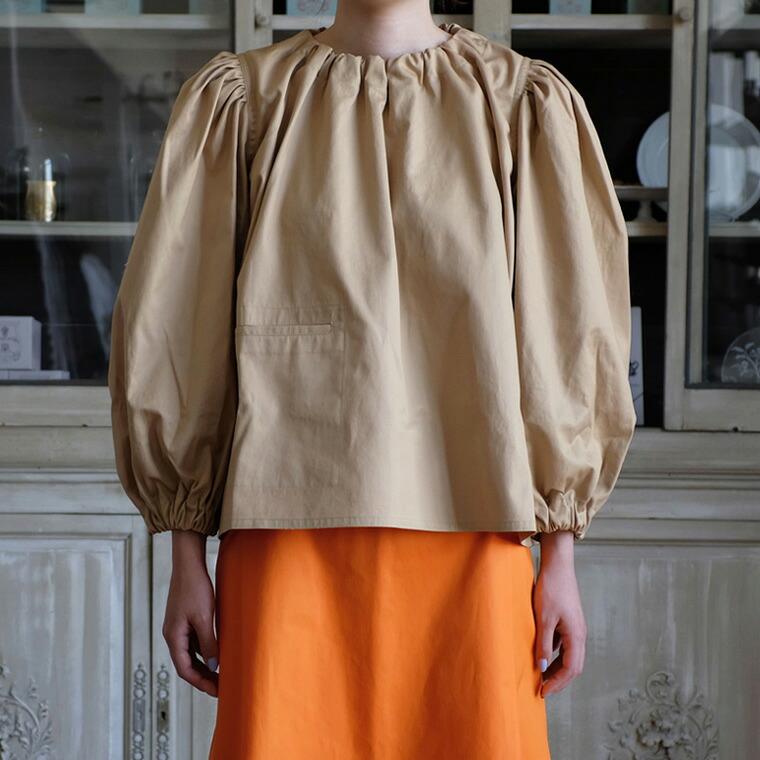 【アウトレット】SOFIE D'HOORE top with neck gathering and puff sleeves【全3色】|LICAVOU select