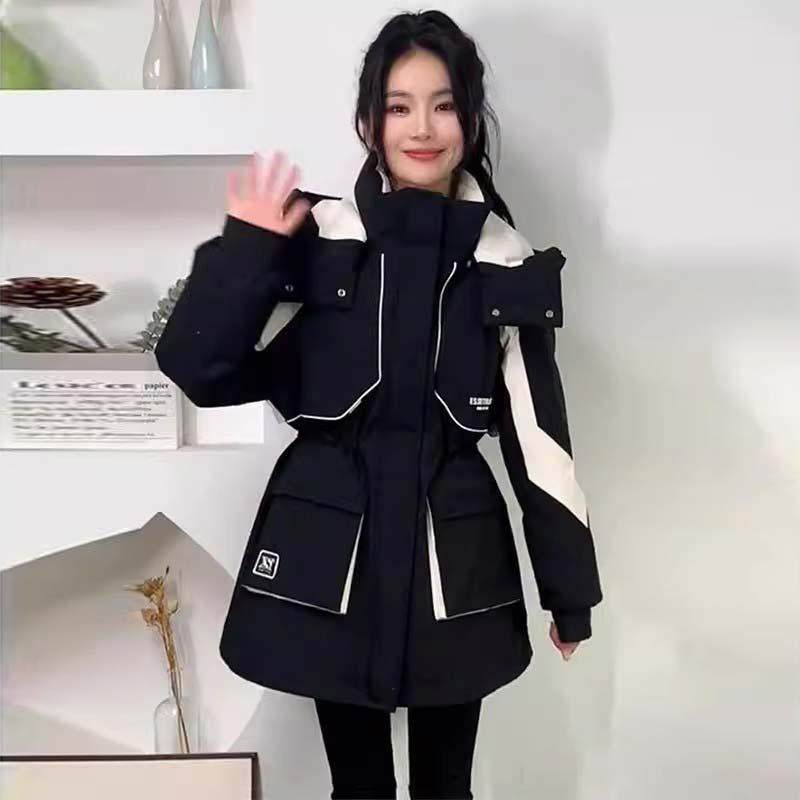 春 コーデ レディース ファッション オシャレ カワイイ シンプル きれいめ ナチュラル 上品カジュアル 婦人服 ジャケット ダウン ウエスト スタイリッシュ ハイエンド パーカー 防寒 |リコット