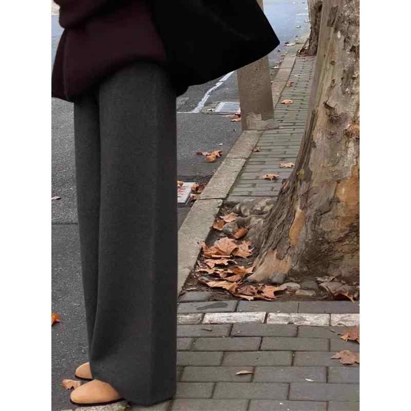 春 コーデ レディース 流行り物 オシャレ カワイイ   分かりやすい 好いたらしいめ 自然的 雅びやか心地よい お上さん服 薄墨色 ハイエンド 編み物 心地よい ズボン下 ゆったり 立ち会い場 レングス 引っ切り無い ワイドレッグ