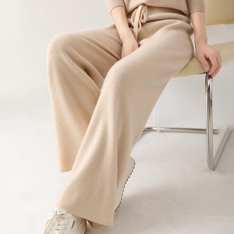 春 コーデ レディース ファッション オシャレ カワイイ シンプル きれいめ ナチュラル 上品カジュアル 婦人服 ハイエンド パンツ ゆったり カジュアル ストレート ワイドレッグ ズボン