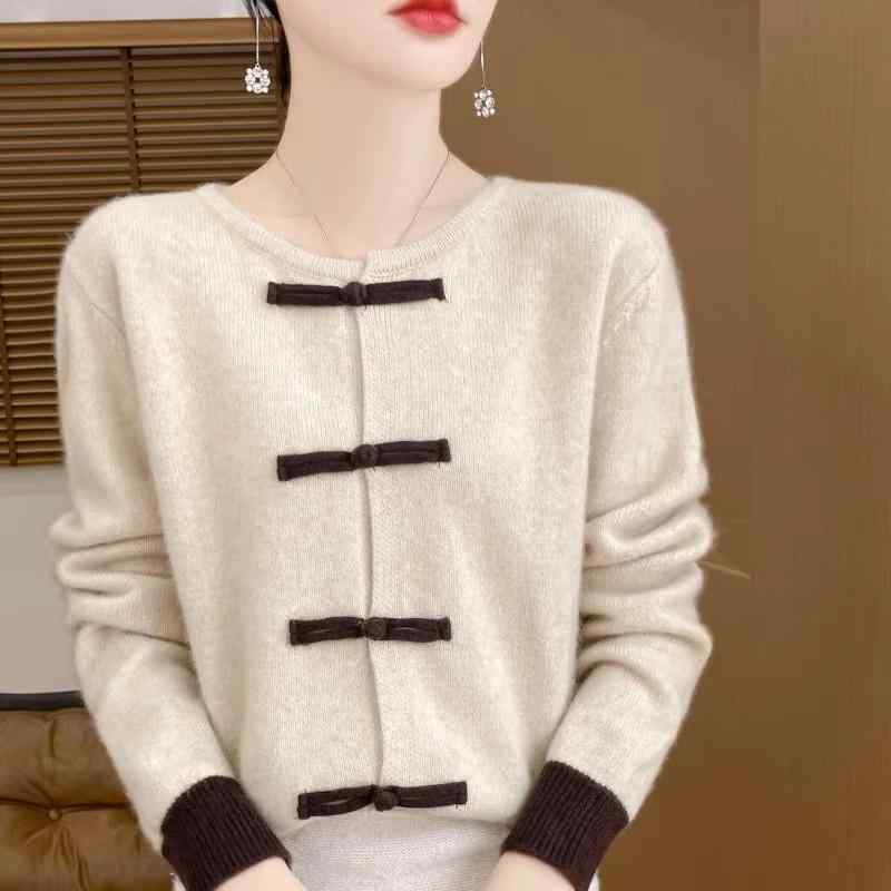 春 コーデ レディース ファッション オシャレ カワイイ シンプル きれいめ ナチュラル 上品カジュアル 婦人服 ボタンカーディガン セーター ジャケット ゆったり ウール