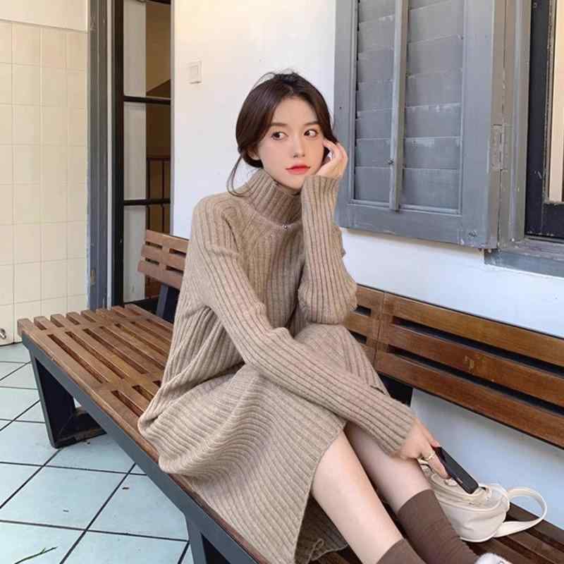 春 コーデ レディース ファッション オシャレ カワイイ シンプル きれいめ ナチュラル 上品カジュアル 婦人服 コート ハーフ タートルネックニット ワンピース ゆったり ミドル丈 セーター ボトム ロング スカート