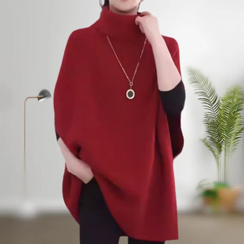 春 コーデ レディース ファッション オシャレ カワイイ シンプル きれいめ ナチュラル 上品カジュアル 婦人服 ハイネック ニット ベスト ケープ ゆったり 快適 セーター ストール トップス コート