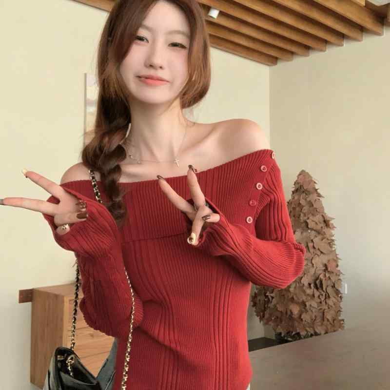 春 コーデ レディース ファッション オシャレ カワイイ シンプル きれいめ ナチュラル 上品カジュアル 婦人服 長袖 ニット セーター スリット トップス レイヤリング シャツ