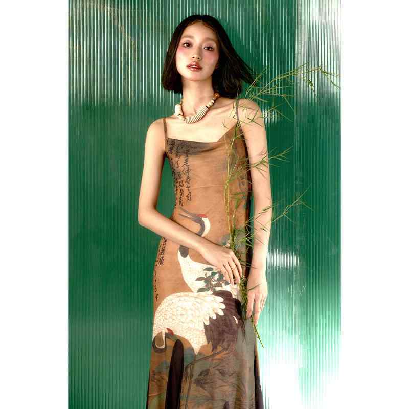 春 コーデ レディース ファッション オシャレ カワイイ シンプル きれいめ ナチュラル 上品カジュアル 婦人服 メッシュ フィッシュテール ワンピース ロング スカート 夏 |リコット