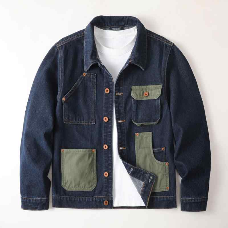 春 コーデ メンズ 用 服 シンプル ファッション オシャレ 大人 かっこいい 紳士服 長袖 デニム シャツ ブルー カジュアル ジャケット 春　秋 カジュアル 通勤スタイル 重コーデ ゆったりシルエット 軽アウター｜リコット