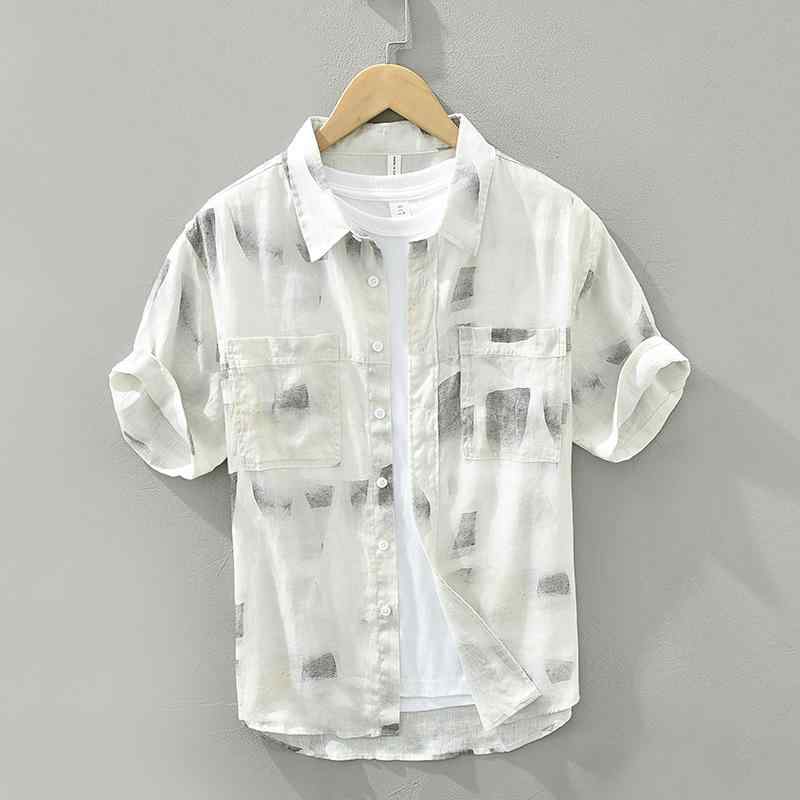 春 コーデ メンズ 用 服 シンプル ファッション オシャレ 大人 かっこいい 紳士服 半袖 コットン シャツ リネン 夏 カジュアル 通勤スタイル 重コーデ ゆったりシルエット さらっと着 普段使い