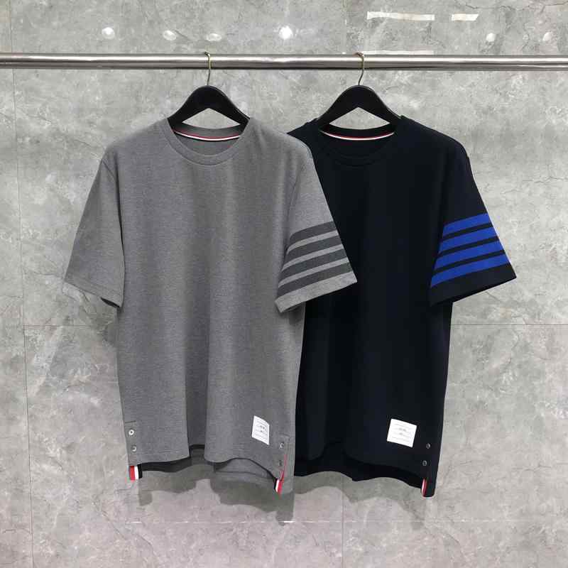 メンズ 流行り物 服 用 オシャレ 分かりやすい 成年者 かっこいい 表どおり 夏コーデ  半袖 T プルオーバー 縞模様 心地よい ラウンドのど首