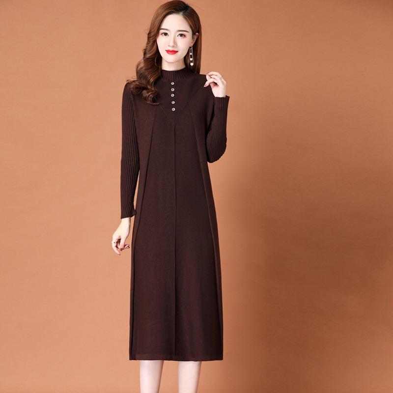 春 コーデ レディース ファッション オシャレ カワイイ シンプル きれいめ ナチュラル 上品カジュアル 婦人服 ドレス ウール セーター ミドル丈 スカート