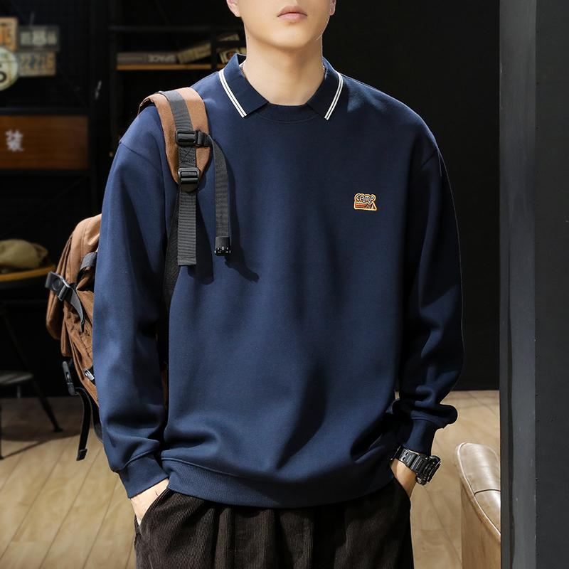 秋 冬 コーデ メンズ 服 分かりやすい 流行り物 オシャレ 成年者 かっこいい 気が大きい大きさ 表どおり 成人男性服 アメリカン 甚だしい ポロ 色合い トレーナー 分科大学 長袖 プルオーバー 服