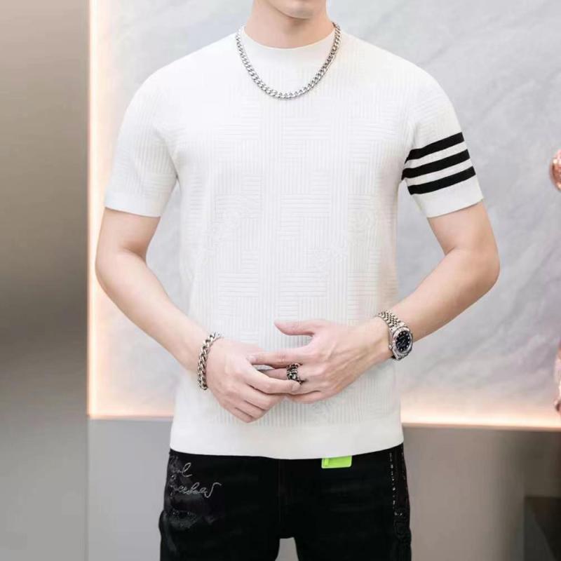 秋 冬 コーデ メンズ 服 分かりやすい 流行り物 オシャレ 成年者 かっこいい 馬鹿でかい大きさ 表どおり 成人男性服 ラウンド素っ首 半袖 縞模様 スウェーター ともし火 ハイエンド 服
