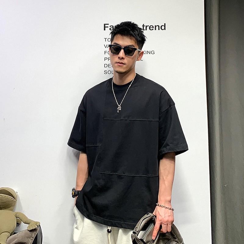 秋 冬 コーデ メンズ 服 分かりやすい 流行り物 オシャレ 成年者 かっこいい 気が大きい大きさ 表どおり 成人男性服 トップス 朦々たる 綿 半袖 T プルオーバー 黒