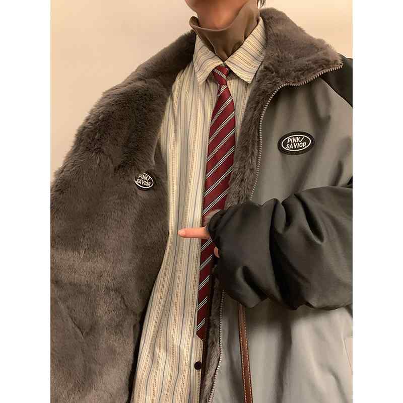 秋 冬 コーデ メンズ 服 分かりやすい 流行り物 オシャレ 成年者 かっこいい 途轍も無い大きさ 表どおり 成人男性服 リヴァーシブル 綿織物厚地の外套 天鵝絨 朦々たる ラムウール 厚地の外套 レトロ