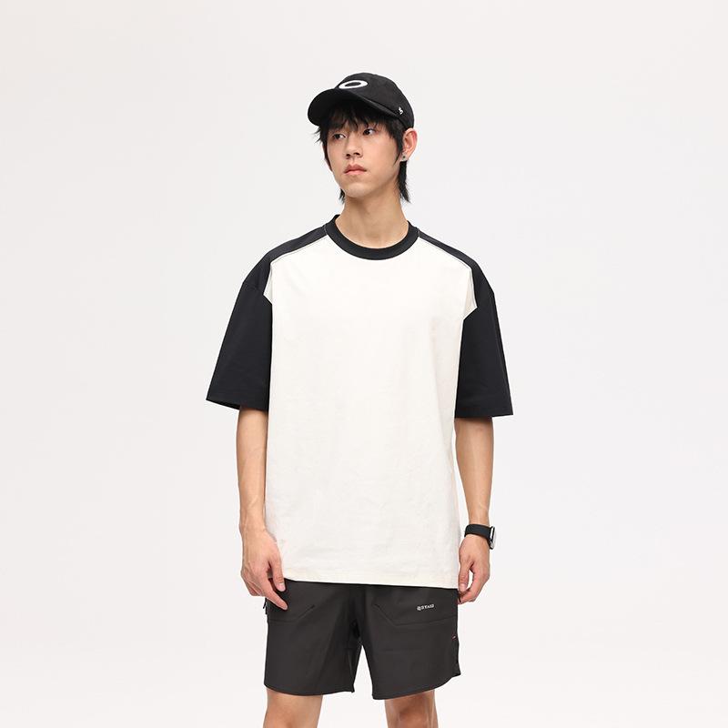 秋 冬 コーデ メンズ 服 分かりやすい 流行り物 オシャレ 成年者 かっこいい 馬鹿でかい大きさ 表どおり 成人男性服 ラグラン ラウンド素っ首 半袖 T プルオーバー アメリカン 速乾 心地好い 二人組兼 トップス