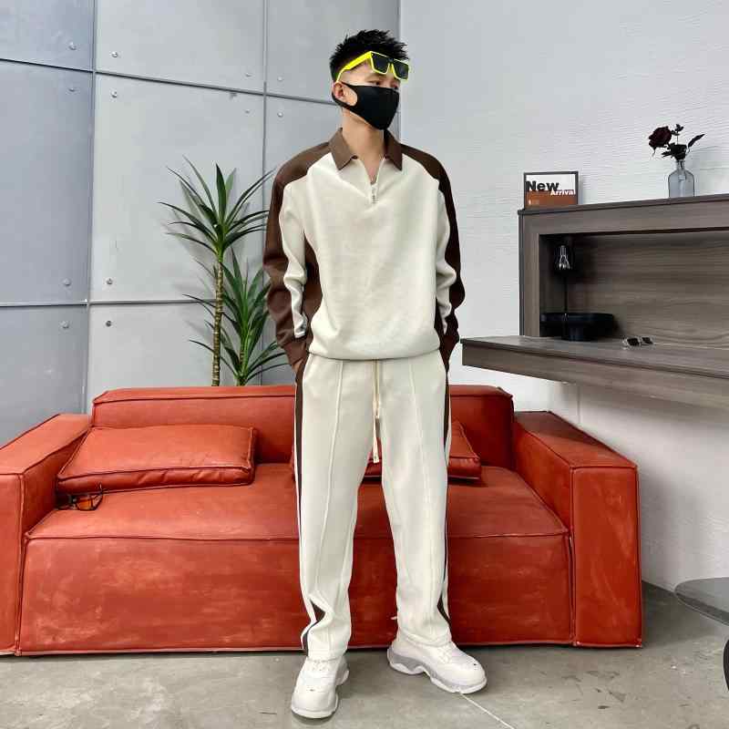 メンズ 流行り物 服 用 オシャレ 分かりやすい 成年者 かっこいい 表どおり 夏コーデ ズボン下 ズボン 履きもの  プルオーバー 長袖 いの一番