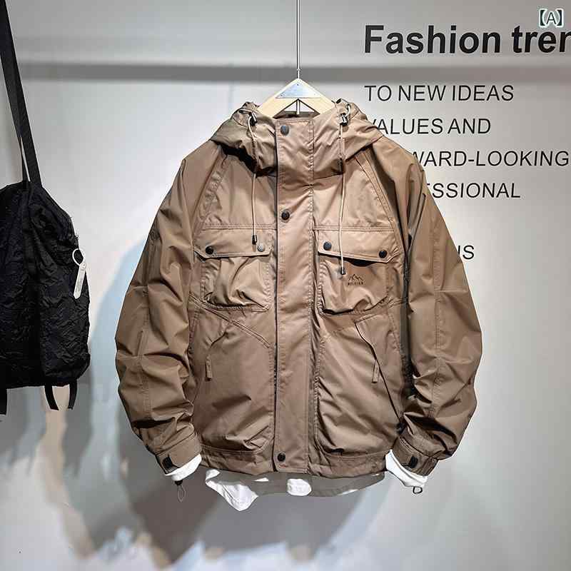 メンズ ファッション オシャレ 男性用 シンプル 大人 かっこいい カジュアル ストリート ヒップホップ HipHop 春 アウトドア ジャケット ワークジャケット ジャケット