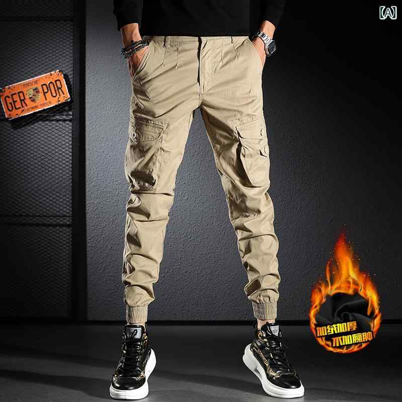 メンズ ファッション オシャレ 男性用 シンプル 大人 かっこいい カジュアル ストリート ヒップホップ HipHop カーキ 綿 パンツ