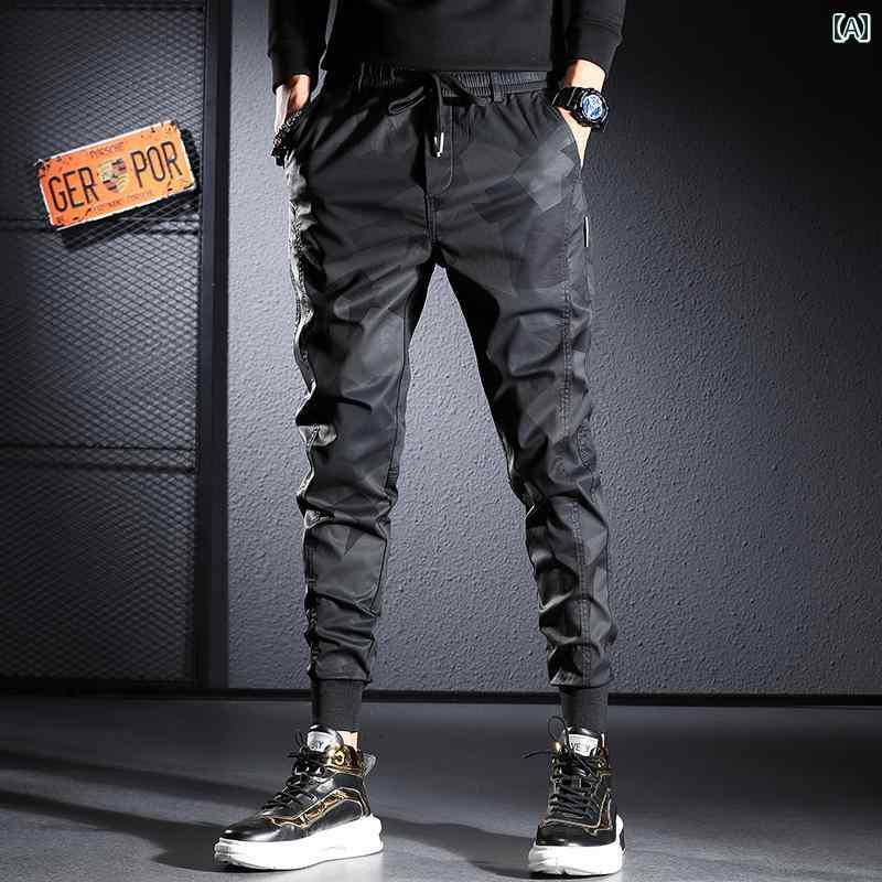 メンズ ファッション オシャレ 男性用 シンプル 大人 かっこいい カジュアル ストリート ヒップホップ HipHop スリムフィット 迷彩 パンツ 春 パンツ