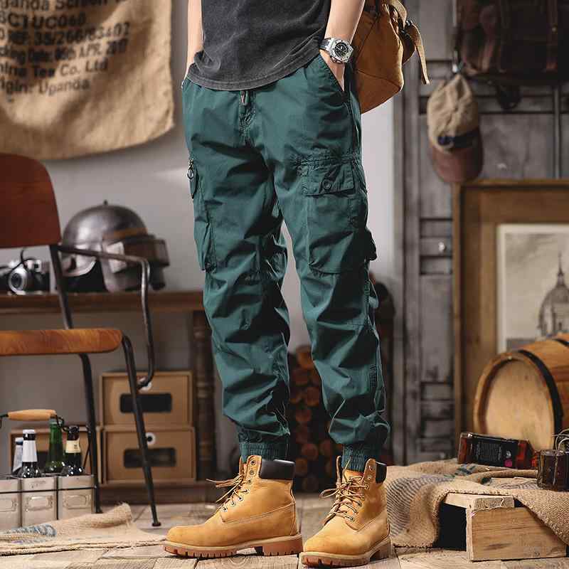 メンズ ファッション オシャレ 男性用 シンプル 大人 かっこいい カジュアル ストリート ヒップホップ HipHop アウトドア スタイル アメカジ レトロ ルーズ ストレート コットン パンツ 6,618円