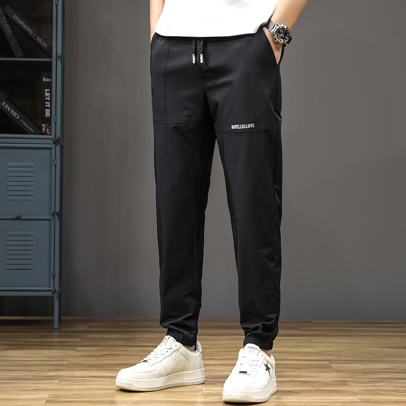 メンズ ファッション オシャレ 男性用 シンプル 大人 かっこいい カジュアル ストリート ヒップホップ HipHop アイスシルク パンツ 夏 スウェットパンツ ルーズ 速乾 パンツ