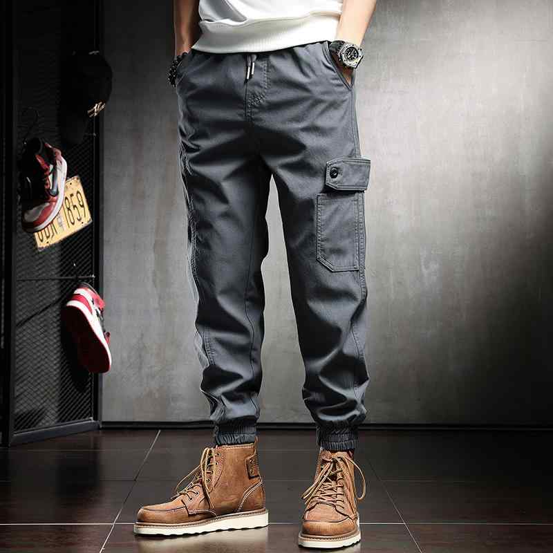 メンズ ファッション オシャレ 男性用 シンプル 大人 かっこいい カジュアル ストリート ヒップホップ HipHop 春夏 スモークグレ ハーレム パンツ ピュアコットン パンツ
