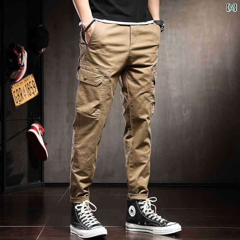 メンズ ファッション オシャレ 男性用 シンプル 大人 かっこいい カジュアル ストリート ヒップホップ HipHop 春 ルーズ ストレート ワイド レッグ パンツ レトロ パンツ パンツ