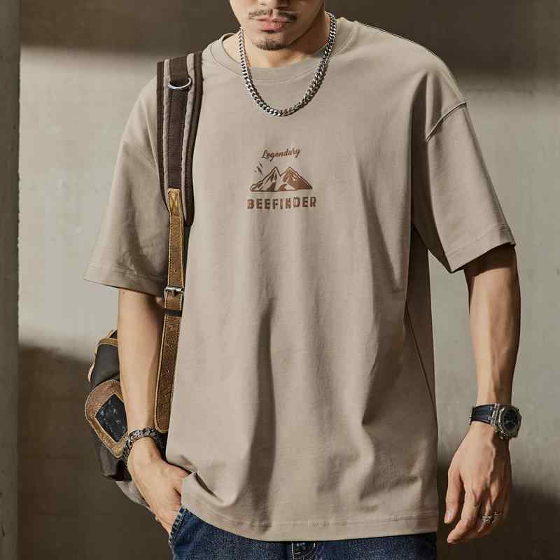メンズ 男性用 ファッション オシャレ シンプル 大人 かっこいい ストリート ヒップホップ HipHop 夏 厚手 綿 半袖 T シャツ アメリカン レトロ ズ ゆったり 大きいサイズ 半袖 T シャツ