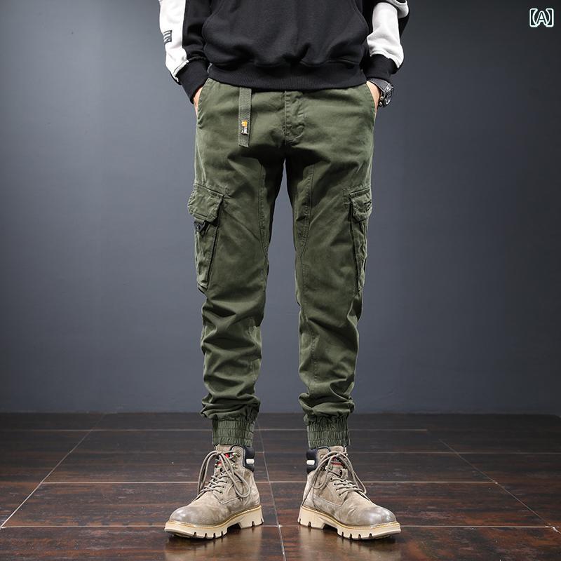 メンズ 男性用 ファッション オシャレ シンプル 大人 かっこいい ストリート ヒップホップ HipHop 春 アメリカン ヘビーウェイト ハーレム カジュアル パンツ
