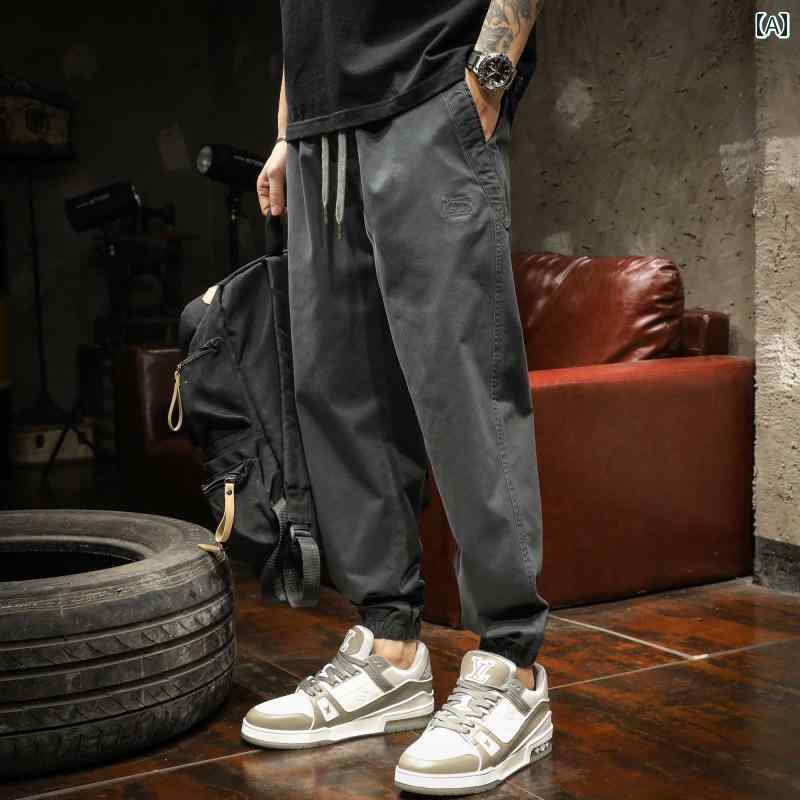 メンズ 男性用 ファッション オシャレ シンプル 大人 かっこいい ストリート ヒップホップ HipHop 秋  パンツ ゆったり 大きいサイズ カジュアル パンツ レトロ