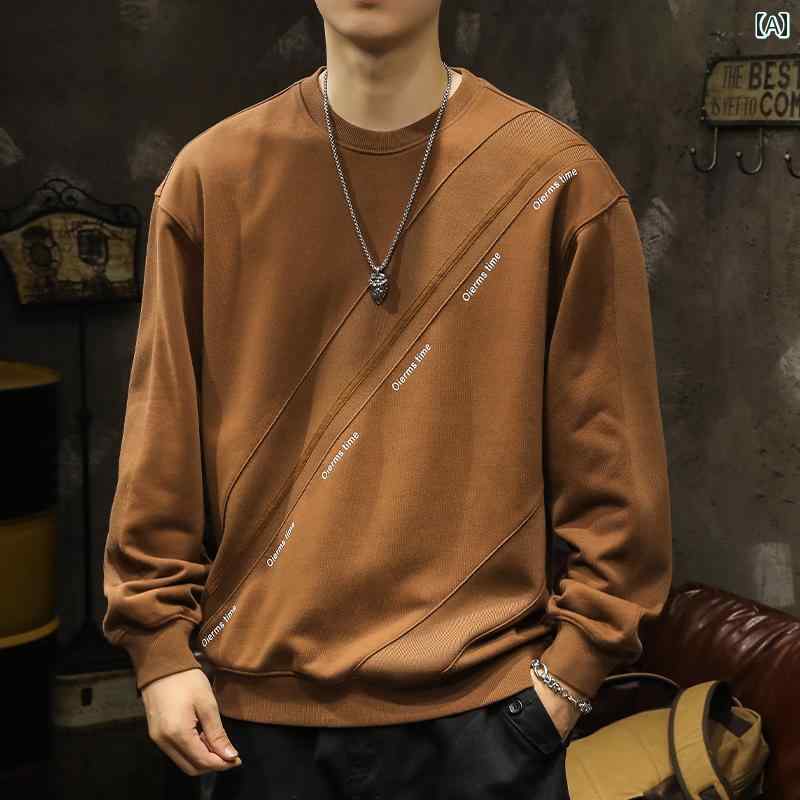 メンズ 成人男性用 流行り物 オシャレ 分かりやすい 成年者 かっこいい 表どおり 御居処跳ねる HipHop 秋 アメリカンン 流汗 プルオーバー ゆったり 途轍も無い大きさ 甚だしい レトロ トップス 服