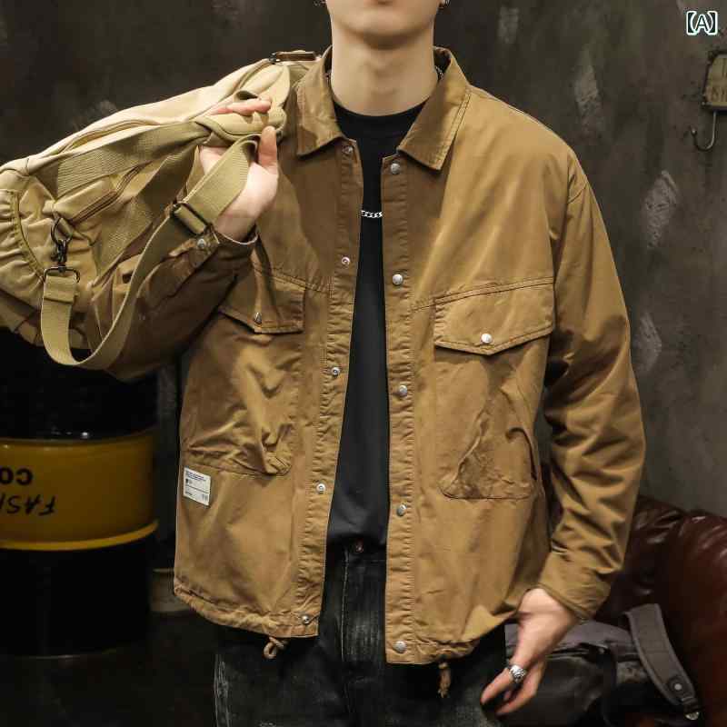 メンズ 男性用 ファッション オシャレ シンプル 大人 かっこいい ストリート ヒップホップ HipHop デニムシャツ 秋 コットン 秋服 シャツ ジャケット