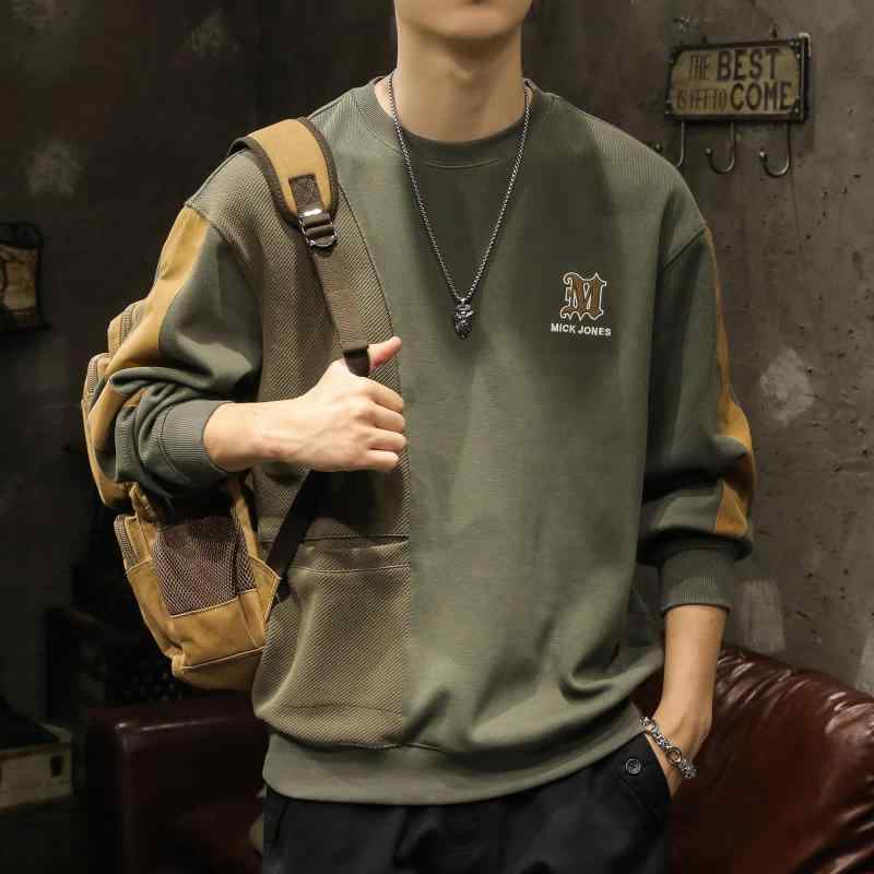 メンズ 成人男性用 流行り物 オシャレ 分かりやすい 成年者 かっこいい 表どおり 御居処跳ねる HipHop 朦々たる 甚だしい  ラウンドのど頚 流汗 プルオーバー 秋 冬  上衣  プルオーバー
