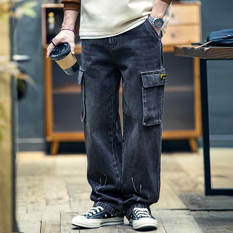 メンズ 成人男性用 流行り物 オシャレ 分かりやすい 成年者 かっこいい 表どおり 御居処跳ねる HipHop 春 アメリカン 引っ切り無い デニム ゆったり レトロ 馬鹿でかい大きさ マルチ 衣嚢
