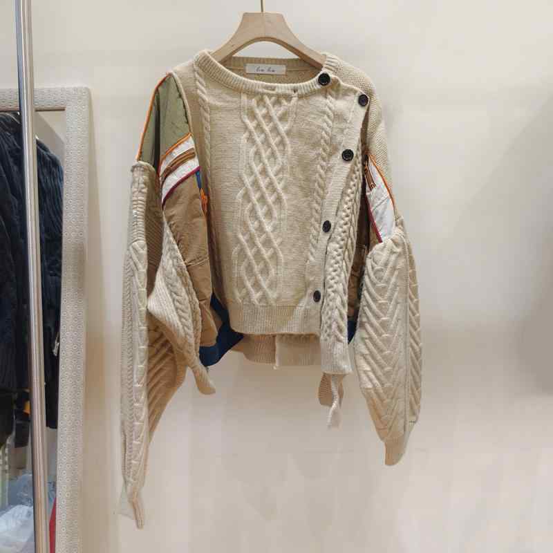ニット レディース 春夏 秋 レトロ ニット セーター 多ボタン ジャケット 暖かい ニット カーディガン ロング丈 インナー トップス レイヤード コーデ 秋 冬服 冬服 |リコット