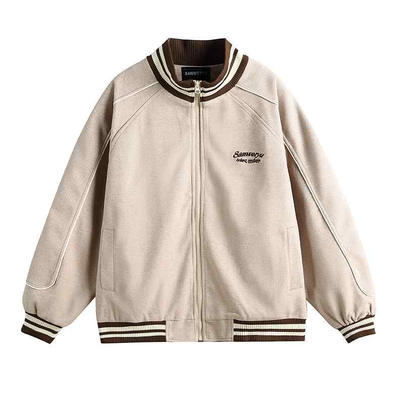 メンズ ファッション 服 用 オシャレ シンプル 大人 かっこいい 大きいサイズ ストリート 紳士服 シンプル ベースボール ジャケット レトロ