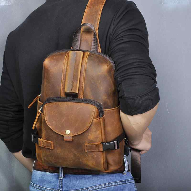 メンズ 鞄 カバン バック ファッション オシャレ アイテム 小物 革 チェスト バッグ メンズ 最上層牛革 バッグ アメリカン レトロ メンズ ショルダー バッグ 韓国スタイル メッセンジャー バッグ