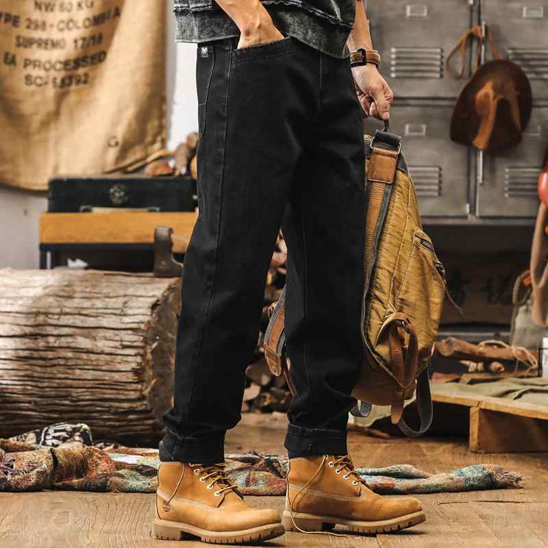 秋 冬 メンズ 服 分かりやすい 流行り物 オシャレ 成年者 かっこいい 気が大きい大きさ 表どおり 成人男性服 アメリカン レトロ デニム 引っ切り無い 秋 黒 ズボン下 ウォッシュド 心地よい ズボン下