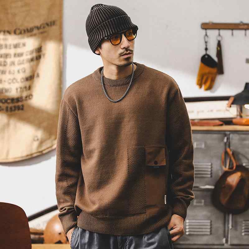 秋 冬 メンズ 服 分かりやすい 流行り物 オシャレ 成年者 かっこいい 途轍も無い大きさ 表どおり 成人男性服 アメリカン レトロ 朦々たる プルオーバー 冬 衣嚢 トップス