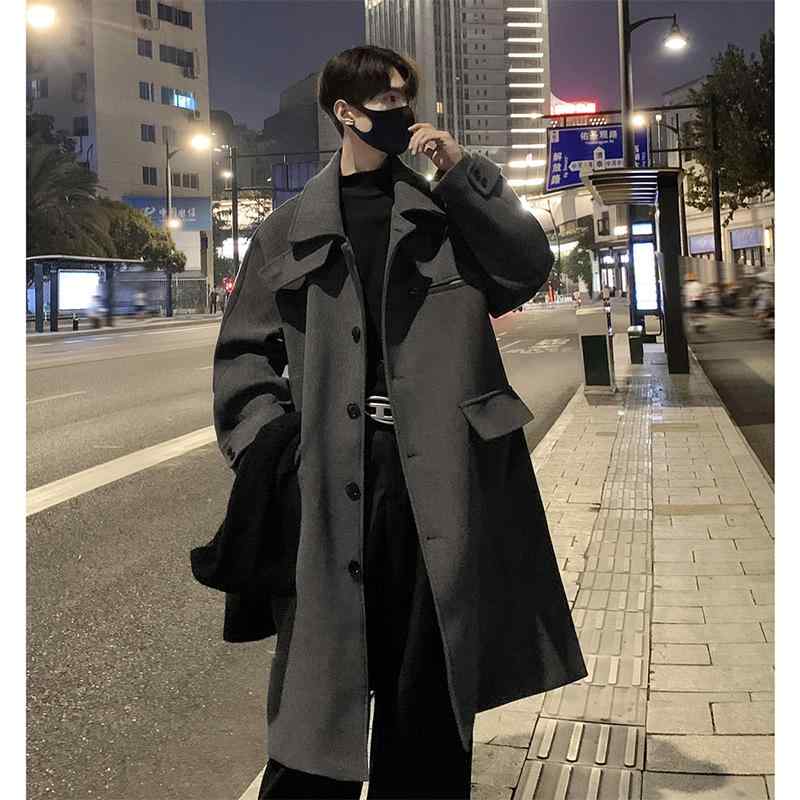 秋 冬 メンズ 服 シンプル ファッション オシャレ 大人 かっこいい 大きいサイズ ストリート 紳士服 ウール コート ミドル丈 冬