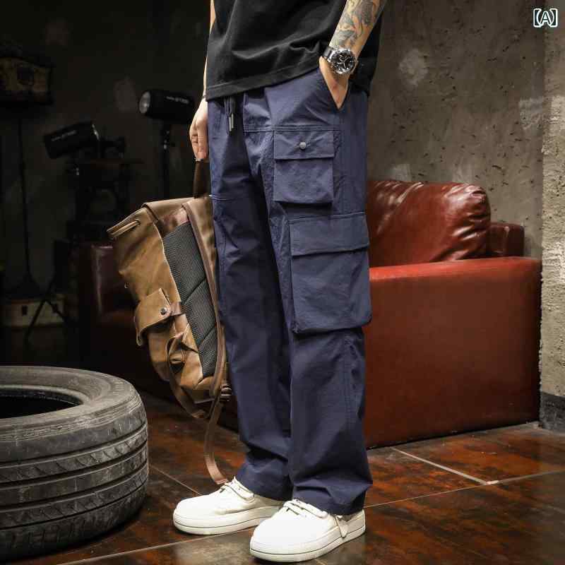 メンズ 成人男性用 流行り物 オシャレ 分かりやすい 成年者 かっこいい 表どおり 御居処跳ねる HipHop 夏 アメリカンンデザイン 細工物ズボン下 濫りがわしい 引っ切り無い マルチ 衣嚢 レトロ 心地好い ズボン下