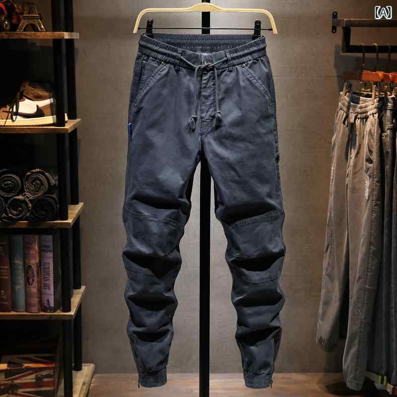 メンズ 男性用 ファッション オシャレ シンプル 大人 かっこいい ストリート ヒップホップ HipHop ストレッチコットン カジュアル パンツ 夏 薄手 ストレッチ ウエスト ルーズ ワークウェア 7,698円