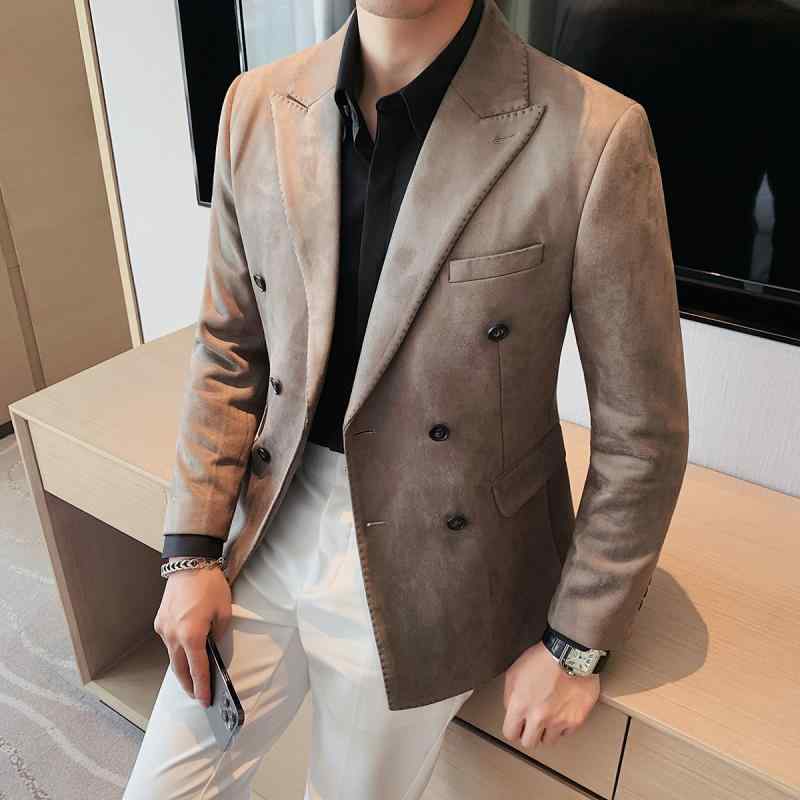 春 コーデ メンズ 服 分かりやすい 流行り物 オシャレ 成年者 かっこいい 途轍も無い大きさ 表どおり 成人男性服 スエードクロス ダブル乳ぶさ 背広 上衣 ハイエンド 心地よい 商行為 フォーマル トップス 単品