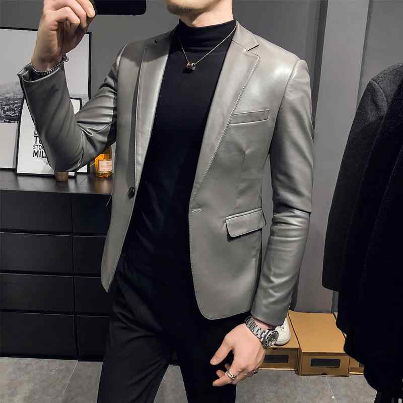春 コーデ メンズ 服 シンプル ファッション オシャレ 大人 かっこいい 大きいサイズ ストリート 紳士服 レザースーツ ジャケット 韓国スタイル スリム PU エコ レザー ライダース ジャケット トップス カジュアル｜リコット