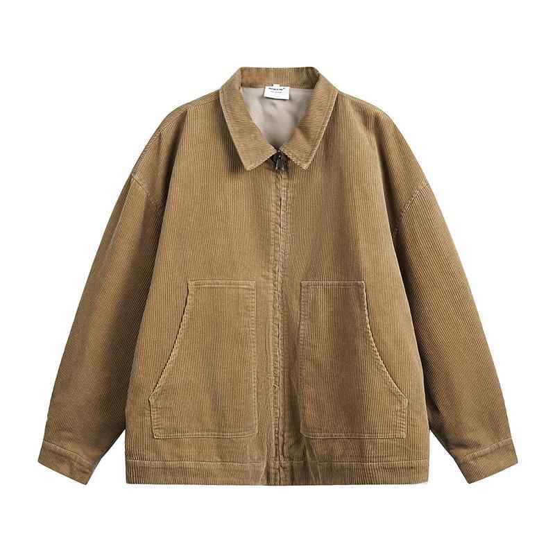 メンズ 流行り物 服 用 オシャレ 分かりやすい 成年者 かっこいい 途轍も無い大きさ 表どおり 成人男性服 心地よい 上衣 アメリカン レトロ コール天 細工物御召しもの 上衣