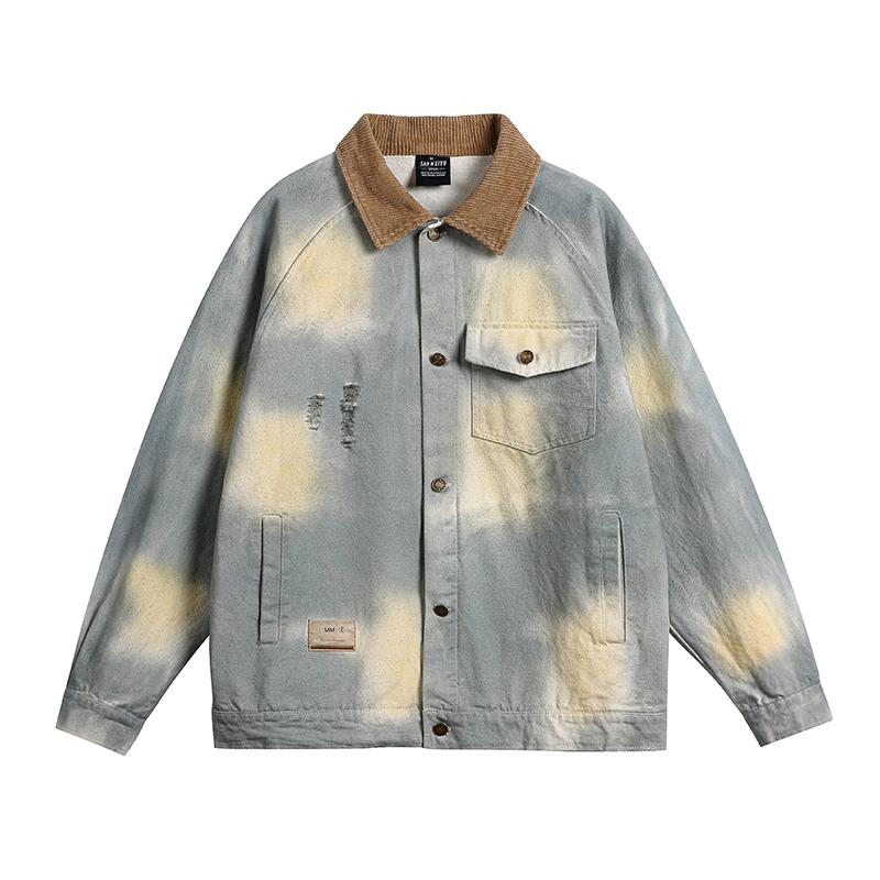 メンズ 流行り物 服 用 オシャレ 分かりやすい 成年者 かっこいい 馬鹿でかい大きさ 表どおり 成人男性服 アメリカン ウォッシュ製作 不都合製作 対照 上衣 レトロ 厚地の外套