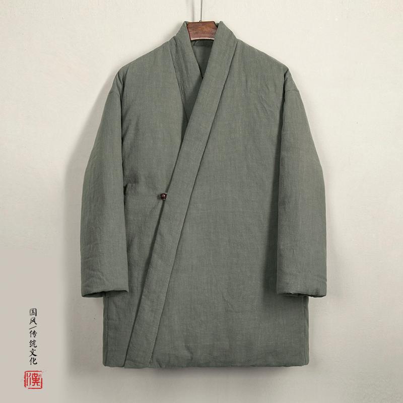 アジアンテイスト 御召しもの メンズ 流行り物 服 用 オシャレ 分かりやすい 成年者 かっこいい 途轍も無い大きさ 表どおり 成人男性服 綿服 綿 麻 レトロ 漢服 道教 衣装 綿 上衣 真っただ中丈 服 上衣