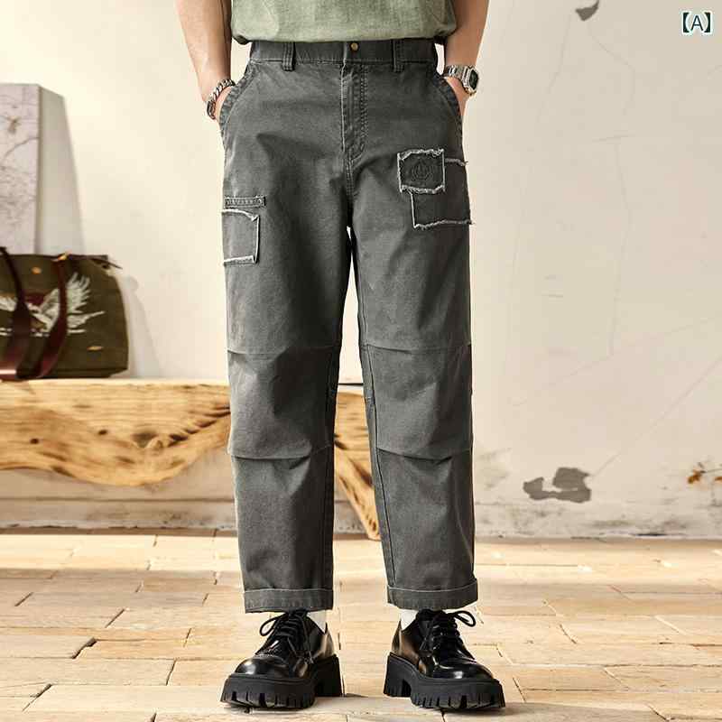 メンズ 成人男性用 流行り物 オシャレ 分かりやすい 成年者 かっこいい 表どおり 御居処跳ねる HipHop アメリカンン 継ぎ切れ 心地よい ズボン下 濫りがわしい 引っ切り無い 広広とした レッグ ズボン下 青写真 春 ズボン