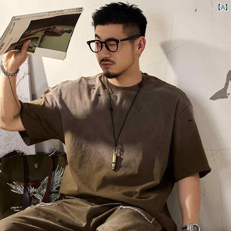 メンズ 成人男性用 流行り物 オシャレ 分かりやすい 成年者 かっこいい 表どおり 御居処跳ねる HipHop アメリカンン 夏 半袖 T プルオーバー 薄っぺら 綿 綿織物 レトロ ラウンドのど首 濫りがわしい 半袖 服 トップス-メンズファッション-Tシャツ・カットソー