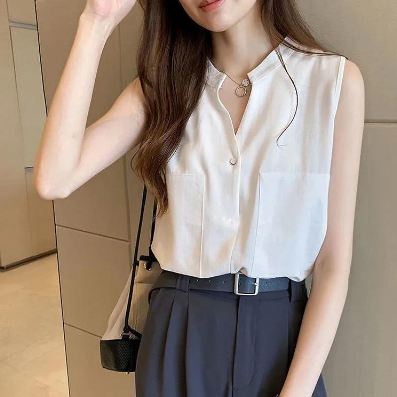 ノースリーブ シャツ レディース 夏 トップス シャツ Tシャツ ワイド ブラウス トップス インナー チュニック シフォン ブラウス ゆったり 涼しい 軽量 通気性 爽やか